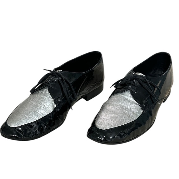 Dior Homme Two Tone Patent  Leather Lace Up Shoes - Picture 3 of 11